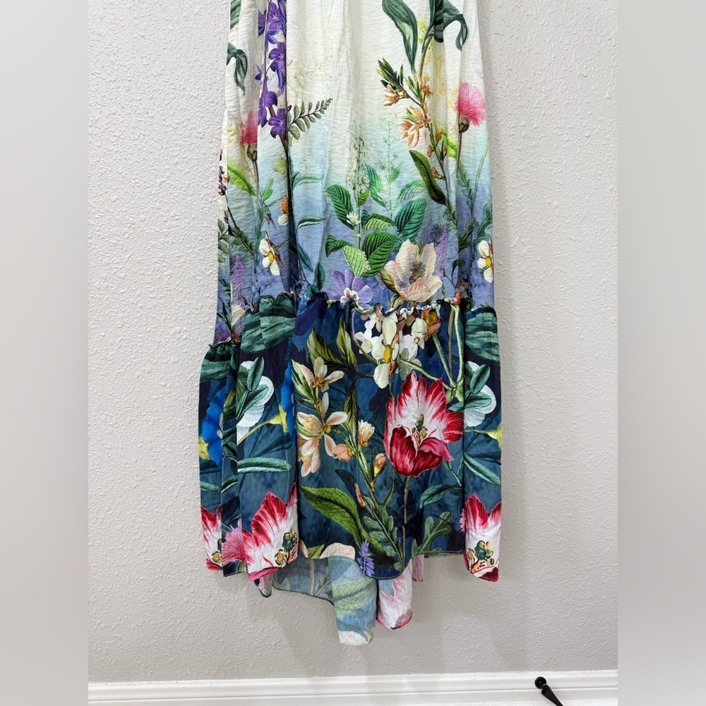 Anthroplogie Strapless Floral Maxi Dress Size L - Picture 5 of 12
